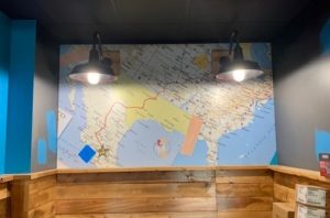 Caledonia Vinyl Signs wall mural world map client 300x198